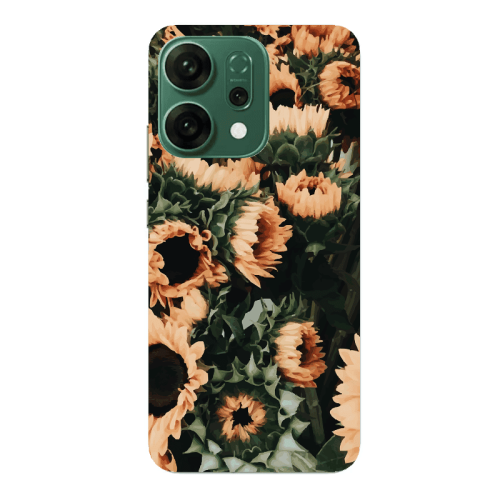 Oppo RENO 14 Sunflowers Transparent Silicone TPU Θήκη